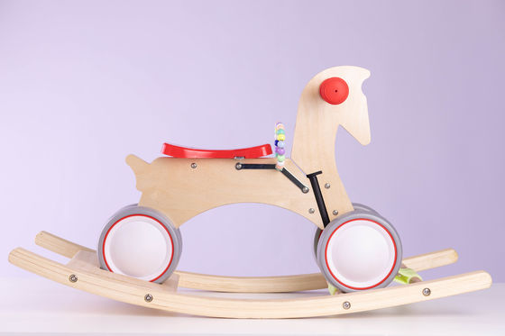 Toddler 6inch Wheel Birch Log Rocking Horse Balance Bike Without Base